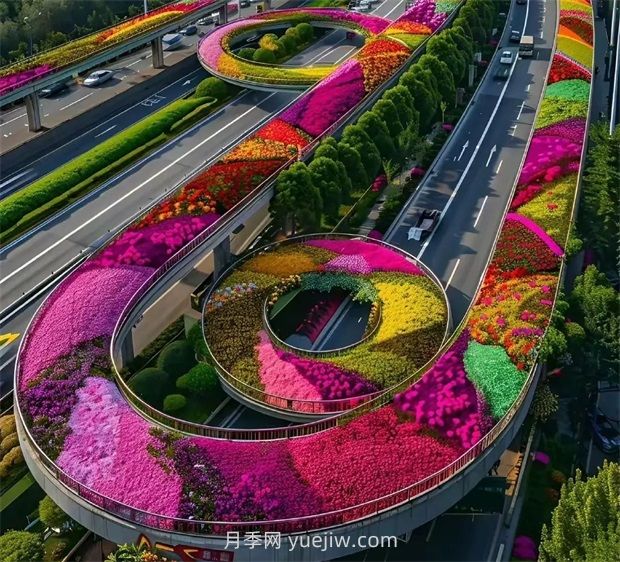杭州高架月季美到难以置信，是AI所为？(图1)